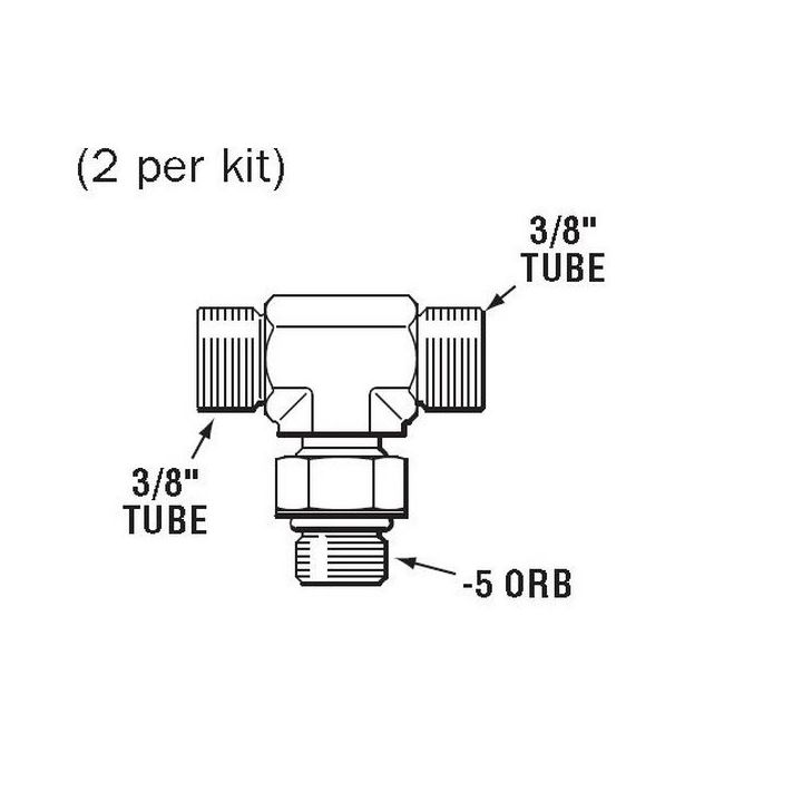 TE 3/8"x3/8"x5ORB (x2)