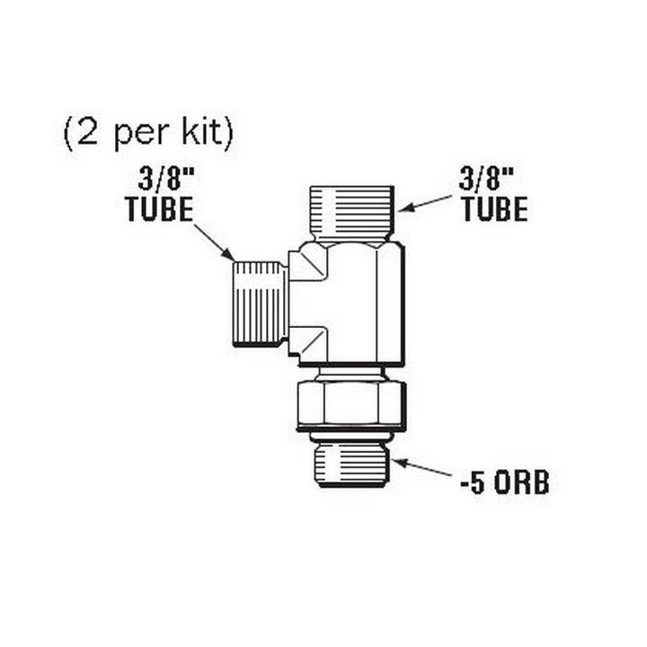 TE 3/8"x3/8"x5ORB (x2)