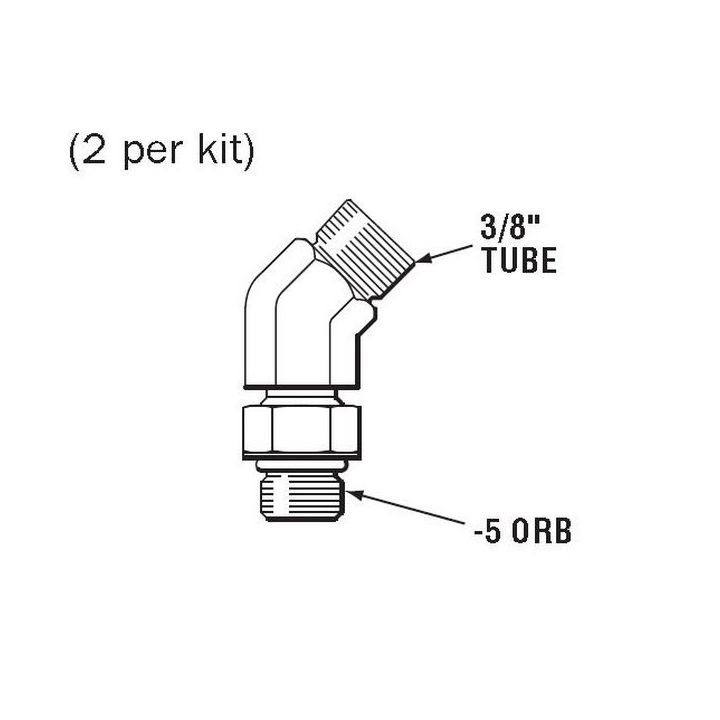 COUDE 45° 3/8"x5ORB (x2)