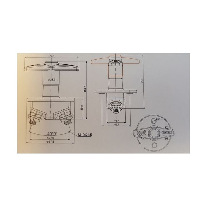 COUPE BATTERIE ROUGE 150A UNIPOLAIRE - (FE-A3605-1)