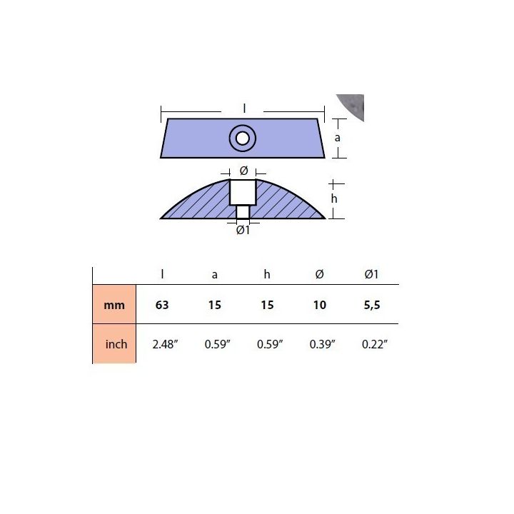 ANODE PLAQUE SERIE 110-120