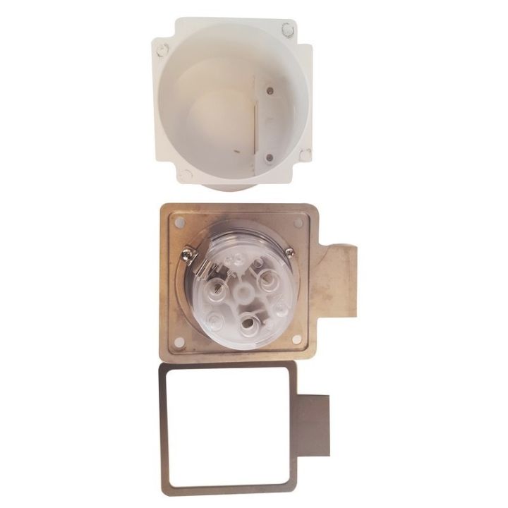 SOCLE MALE AVEC COUVERCLE INOX