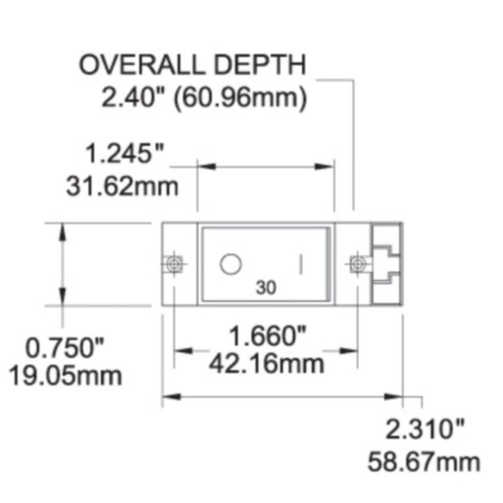 DISJONCTEUR FLAT ROCKER AC/DC.220V 12/24V 15A