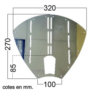 PROTECTEUR D'ETRAVE INOX - 320x270MM