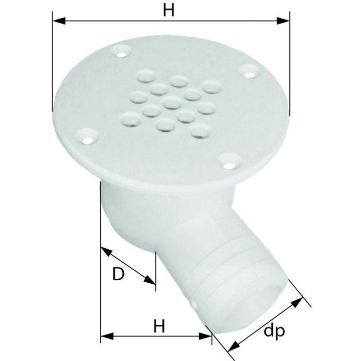 VIDE VITE COUDE BLANC